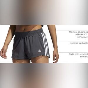 Excellent condition size XS adidas running shorts gray three stripe lightweight